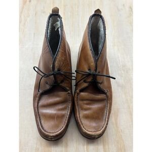 Vintage BF Goodrich Italy Leather Shearling Lined Moc Toe Chukka Boots Mens 11‎